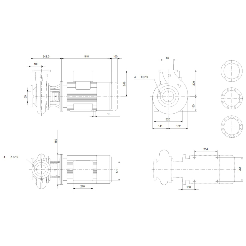 Консольно-моноблочный насос 18,5 квт Grundfos NB 50-200/210 AF2ABAQE 97781382