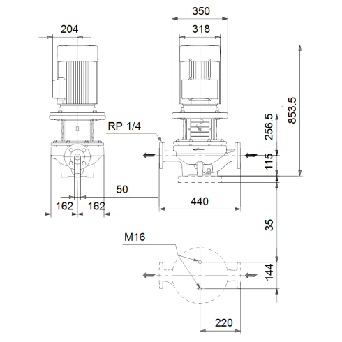 Центробежный насос 15 квт Grundfos TP 50-630/2 A-F-A-BQQE-OX1 98742776