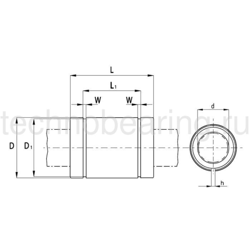 Линейный шариковый подшипник NBS (ISB) KBS 40 80 PP