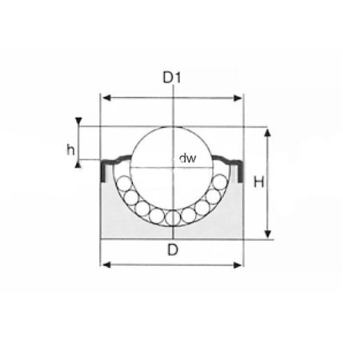 Шариковая опора SP 12 C-D ISB