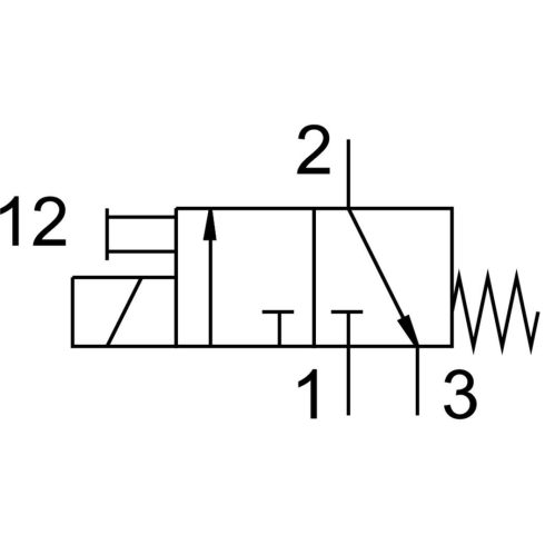 Распределитель с электроуправлением Festo MHE2-MS1H-3/2G-M7-K