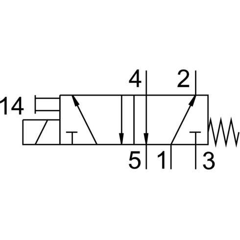 Распределитель с электроуправлением Festo MHE2-MS1H-5/2-M7-K