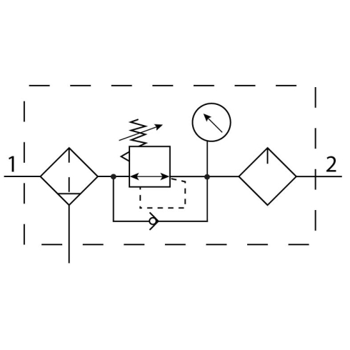 Блок подготовки воздуха, комбинация Festo MSB6N-1/2:H2N3M1-WP
